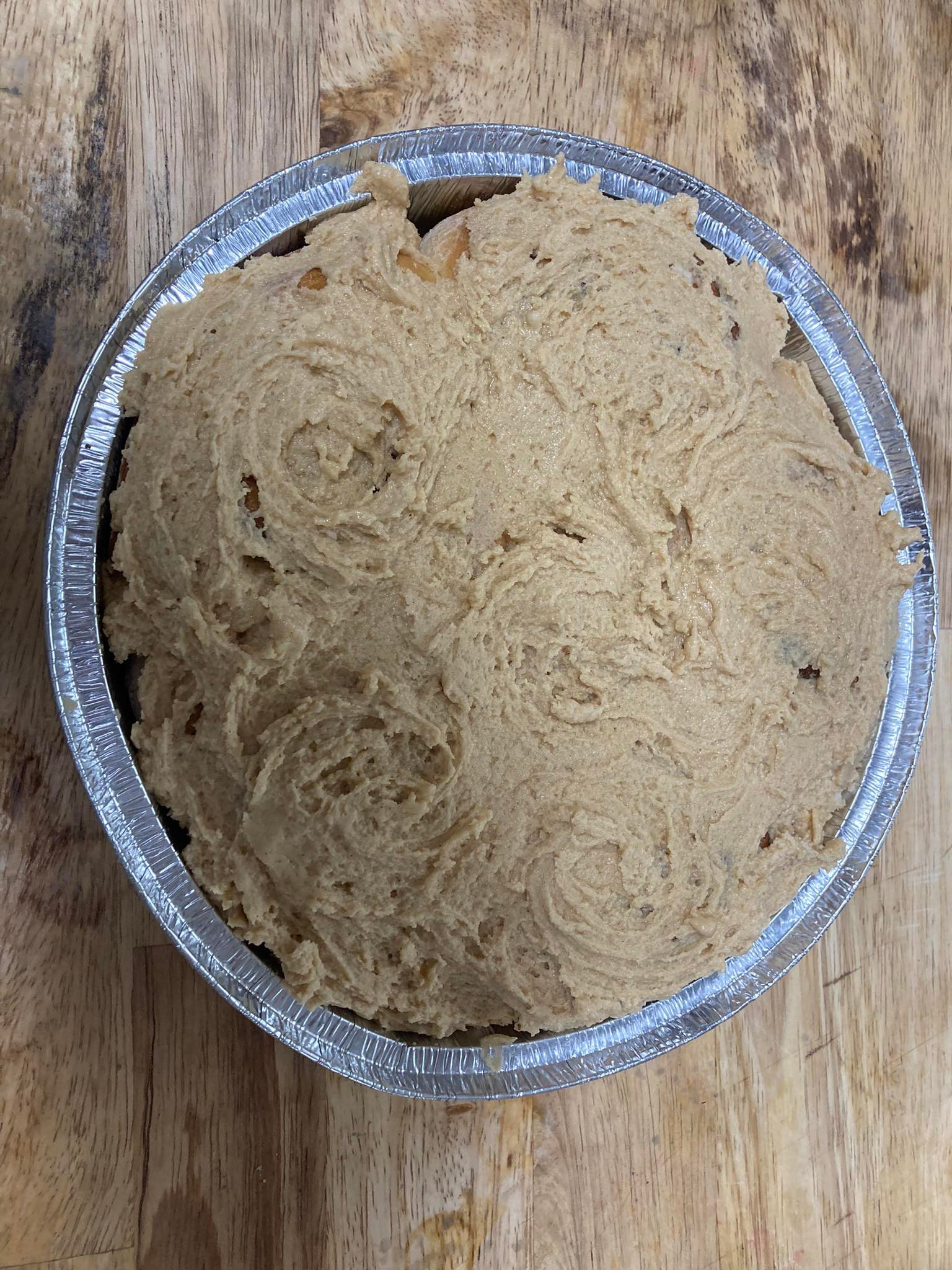 Cinnamon Rolls - peanut butter topping - 9” round Pan